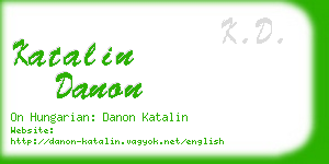 katalin danon business card